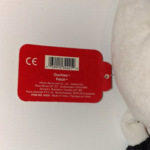 RUSS Ouchies Patch the Cow Plushie NWT - Picture 3 of 6
